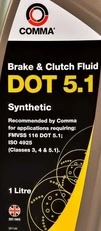Гальмівна рідина Гальмівна рідина Comma Synthetic DOT 5.1 ABS пластик (BF51L) - 2