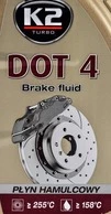 Гальмівна рідина K2 DOT 4, 1 л гальмівна рідина (T108) - 2