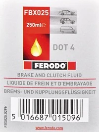Гальмівна рідина Гальмівна рідина Ferodo Synthetic DOT 4 пластик (FBX025)