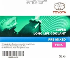 Антифриз Toyota Super Long Life G12 рожевий -37 °C, 5 л готовий антифриз (0888980072)