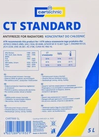 Антифриз Cartechnic CT Standard G11 синій 5 л концентрат антифризу (CART9995L)