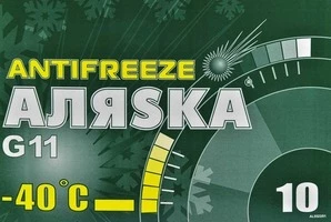 Антифриз АЛЯSКА G11 зелений -40 °C, 10 л готовий антифриз (5523)
