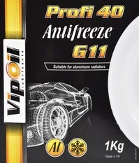 Антифриз VIPOIL Profi 40 G11 синій -30 °C, 1 л готовий антифриз (701398)