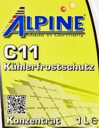 Антифриз Alpine G11 жовтий 1 л концентрат антифризу (0101140)