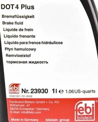 Гальмівна рідина Гальмівна рідина Febi Bremsflussigkeit DOT 4+ пластик (23930)