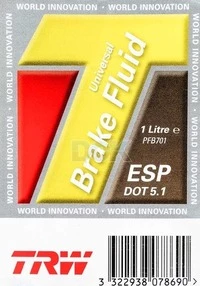 Гальмівна рідина Гальмівна рідина TRW DOT 5.1 ESP пластик (PFB701SE)