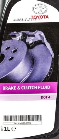 Гальмівна рідина Гальмівна рідина Toyota DOT 4 пластик (0882380112)