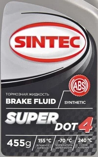 Гальмівна рідина Sintec Super DOT 4, 0,45 л гальмівна рідина (990244)