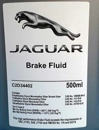 Гальмівна рідина Jaguar DOT 4, 0,5 л гальмівна рідина (C2D34402)