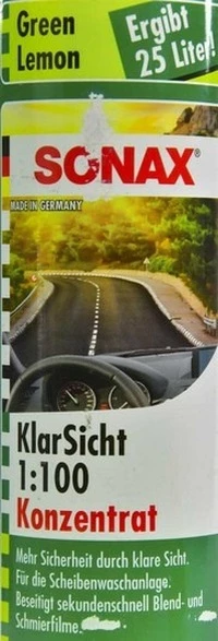 Омивач скла Концентрат омивача Sonax літній лимон 0,25 л, 386141 (386141)