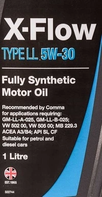 Моторна олива Comma X-Flow Type LL 5W-30 1 л (XFLL1L)