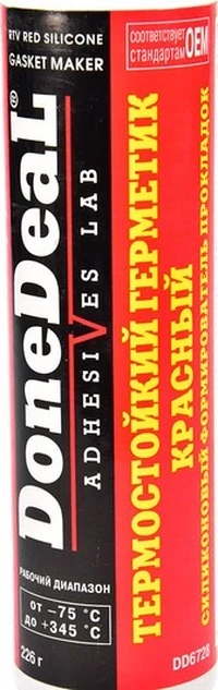 Герметик DoneDeal Gasket Maker червоний формувач прокладок, 226 мл DD6728 (DD6728)