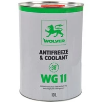Антифриз Wolver Antifreeze & Coolant WG11 G11 зелений -38 °C, 10 л готовий антифриз (46585)