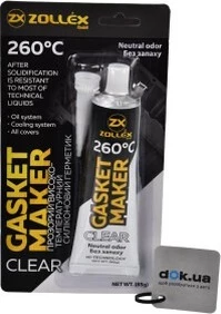 Герметик Zollex Gasket Maker без запаха прозорий формувач прокладок, 85 мл 7-CL (7-CL)