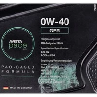Моторна олива AVISTA Pace EVO GER 0W-40 1 л (150808)