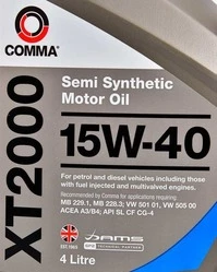 Моторна олива Comma XT2000 15W-40 4 л (XT24L)