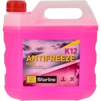 Антифриз Starline G12+ рожевий -30 °C, 3 л готовий антифриз (NAK12READY-3)