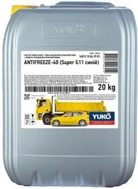 Антифриз Yuko Super G11 синій -40 °C, 20 л готовий антифриз (4820070248944)
