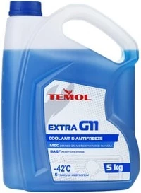 Антифриз TEMOL Extra G11 синій -42 °C, 5 л готовий антифриз (T-EG11B-5L)