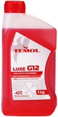 Антифриз TEMOL Luxe G12 червоний -42 °C, 1 л готовий антифриз (T-LG12R-1L)