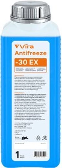 Антифриз VIRA ЕХ G12/G12+ синій -30 °C, 1 л готовий антифриз (VI0080)