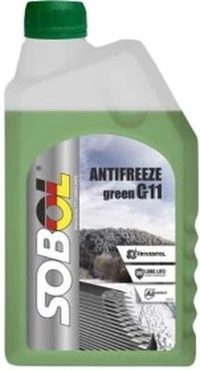 Антифриз Sobol G11 зелений -30 °C, 1 л готовий антифриз (7737)