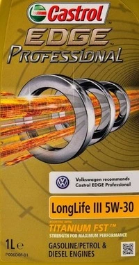 Моторна олива Castrol Professional EDGE Titanium Longlife 3 VW 5W-30 1 л (157AD6)