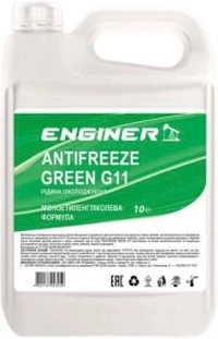 Антифриз ENGINER G11 зелений -24 °C, 10 л готовий антифриз (4820133023259)