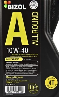 Моторна олива Bizol Allround 10W-40 1 л (B83010)