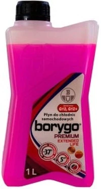 Антифриз Borygo Premium G12/G12+ рожевий -37 °C, 1 л готовий антифриз (BORYGOPREMIUMEXTENDEDLIFEG12G121L)
