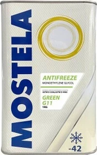 Антифриз Mostela G11 зелений -42 °C, 1 л готовий антифриз (4820133022337)