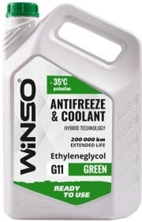 Антифриз Winso G11 зелений -35 °C, 4,1 л готовий антифриз (WS82509)