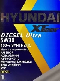 Моторна олива Hyundai XTeer Diesel Ultra 5W-30 1 л (1011003)