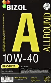 Моторна олива Bizol Allround 10W-40 5 л (B83011)