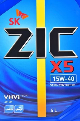 Моторна олива ZIC X5 15W-40 4 л (162647)