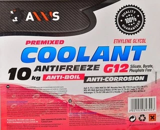 Антифриз Axxis Coolant G12 червоний -30 °C, 10 л готовий антифриз (AX2003)