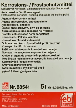 Антифриз Febi G11 жовтий 5 л концентрат антифризу (88541)