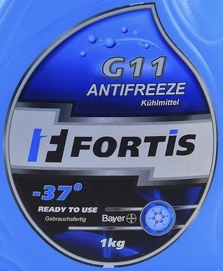 Антифриз Fortis G11 синій -37 &deg;C, 1 л готовий антифриз (0038961)