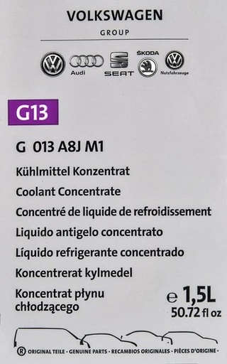 Антифриз VAG G13 фіалковий 1,5 л концентрат антифризу (GA13A8JM1)