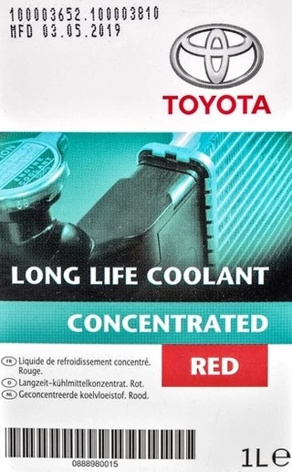 Антифриз Toyota Long Life Coolant G12 червоний 1 л концентрат антифризу (0888980015)