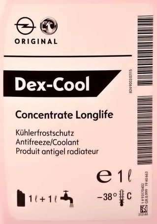 Антифриз General Motors Dex Cool Longlife G12 червоний 1 л концентрат антифризу (1940663)