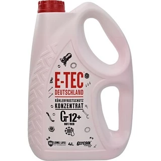 Антифриз E-TEC Glycsol G12+ червоний 4 л концентрат антифризу (GT12GLYCSOLETEC4)