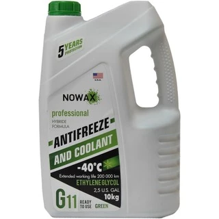 Антифриз Nowax G11 зелений -40 &deg;C, 10 л готовий антифриз (NX10003)