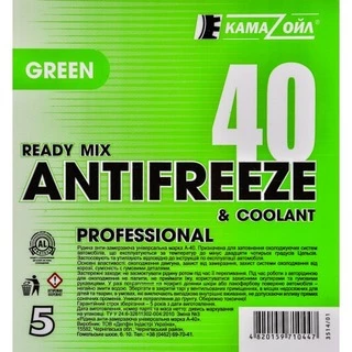 Антифриз KAMA OIL G11 зелений -24 &deg;C, 5 л готовий антифриз (3514)