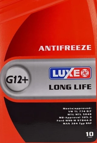 Антифриз Luxe Red Line Long Life G12+ червоний -40 &deg;C, 10 л готовий антифриз (699)