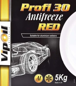 Антифриз VIPOIL Profi 30 червоний -24 &deg;C, 5 л готовий антифриз (701390)