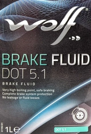 Гальмівна рідина Wolf DOT 5.1, 1 л гальмівна рідина (8308307)