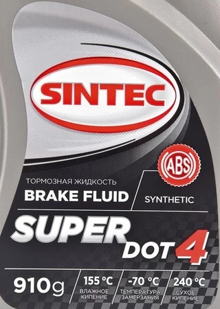 Гальмівна рідина Sintec Super DOT 4, 0,91 л гальмівна рідина (800735)