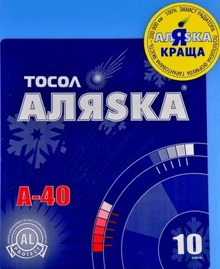 Антифриз Готовий антифриз АЛЯSКА Еко А-40 синій -30 &deg;C (TOSOLALASKAA4010KG)