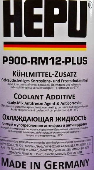 Антифриз Hepu P900-RM12 PLUS G12+ фіалковий -37 &deg;C, 1,5 л готовий антифриз (P900RMG12PLUS)